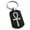 Black, variant on Stainless Steel Egyptian Ankh Cross Engraved Dog Tag Keychain Keyring
