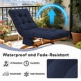 thumbnail image 5 of PUKNLY 6 PCS Chaise Lounge Chair Cushion Outdoor, 67*22*4 in Thickened Leisure Lounge Deck Chair Cushion, Waterproof & Fade-Proof Patio Pool Sun Lounger Pad with Straps, Bag, for Pool, Beach, Balcony, 5 of 7