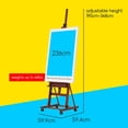 thumbnail image 2 of Easel Stand for Painting and Display, Adjustable H Frame Floor Art Easel for Drawing, Heavy Duty Beech Wood Hold Canvas up to 146", 4 Wheels & Storage Tray - Professional for Sign, Studio, 2 of 7