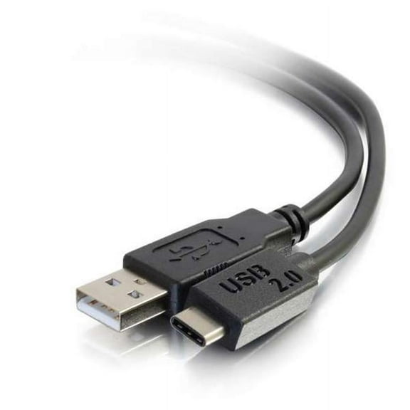 C2G  10 ft. USB 2.0 USB-C to USB-A Male to Male Cable - Black