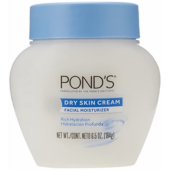 Pond’s Dry Skin Cream Rich Hydrating Facial Moisturizer, Hypoallergenic Dermatologist Tested Face Cream, 6.5 oz