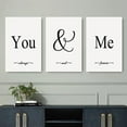thumbnail image 5 of Black and White Bedroom Art Love Wall Decor You And Me Word Canvas Poster Bedroom Wall Decor Aesthetic Ideal Gift for Girls Bedroom Wall Decor Farmhouse Wall Art for Corridor Wall Decor 12"x16", 5 of 5