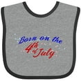 thumbnail image 3 of Inktastic Born on the 4th of July Boys or Girls Baby Bib, 3 of 4