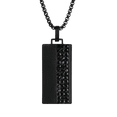 thumbnail image 1 of Collar Hombre Acero Inoxidable con Zircona Cúbica LUCKMAN, Cadena con Dije, Modelo Luke negro UNITALLA, 1 of 6
