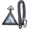 thumbnail image 2 of Trendy Zone 21 Masonic Triangular Case Pocket Alloy Metal Watch with Chain, 2 of 4
