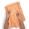 thumbnail image 3 of American Soft Linen Luxury 4 Piece Bath Towel Set, 100% Cotton Turkish Bath Towels for Bathroom, Malibu Peach, 3 of 9