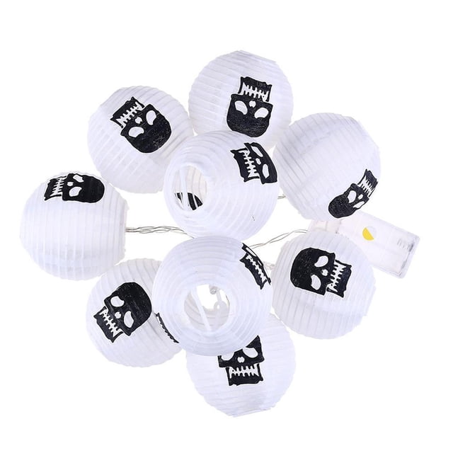 Linterna Luminosa Led De Halloween, Cadena De Luces Con 10 Led, Farol De Hueso De Cabeza Portátil, Decoración De Luz De Escena De Festival Fantasma Sweethay HA037003-00