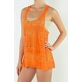 thumbnail image 2 of TD Collections Woman's Knit Crochet Top, Neon Orange One Size, 2 of 2