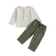 thumbnail image 1 of Gibobby Conjunto de Sudadera y Pantalón Niños pequeños de color sólido con bolsillo Tops Pantalones deportivos casuales Conjunto de dos piezas para niños Ropa(Verde,2-3 Años ), 1 of 5