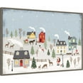 thumbnail image 2 of Amanti Art Christmas Village II Day Framed Canvas Wall Art Print, 2 of 8