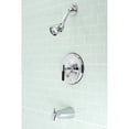 thumbnail image 2 of Kingston Brass KB6631CKL Kaiser Single-Handle Tub and Shower Faucet, Polished Chrome, 2 of 5