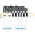 thumbnail image 3 of USB 3.0 PCIe Card, PCI-e to 2Port USB C + 6 Port USB 3.0 Internal Expansion Card 5Gbps, 3 of 5
