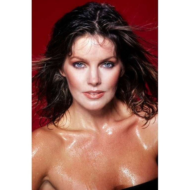 Priscilla Presley sultry pin up pose wet hair and busty bareshouldered  24x36 Poster