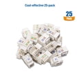 thumbnail image 3 of Cable Matters [UL Listed] 25-Pack 10Gbps Cat6 Keystone Jacks, RJ45 Keystone Jack, Ethernet Keystone Jack in White with Keystone Punch-Down Stand for Patch Panel and Wall Plate, 3 of 8