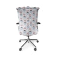 thumbnail image 5 of Ambesonne Love Office Chair Cover Stretchable High Back, Coffee Cups Hearts and Stripes, Multicolor, 5 of 6