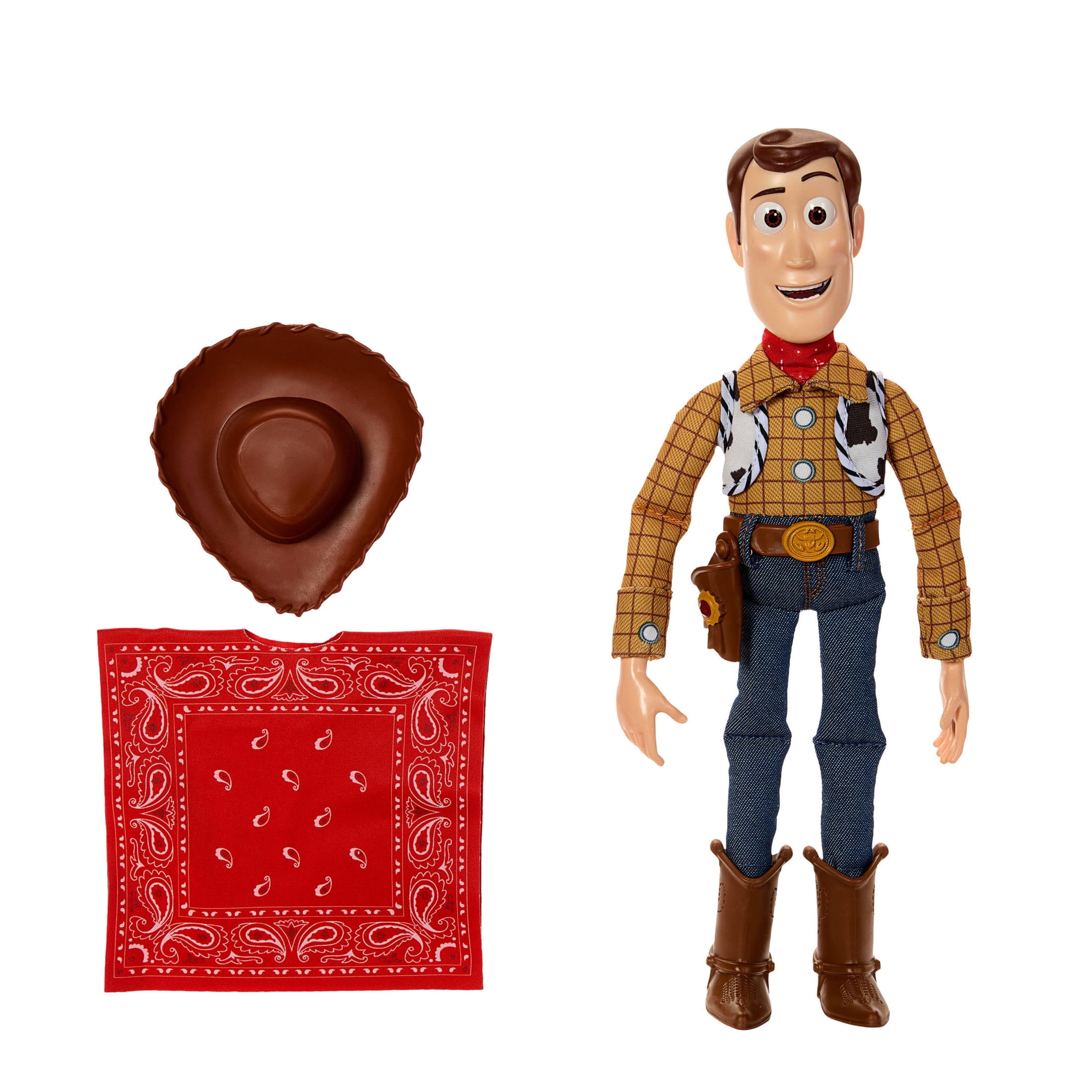 Disney and Pixar Toy Story 5 Poncho Woody Ragdoll 12-inch Figure, Most-Loved Edition
