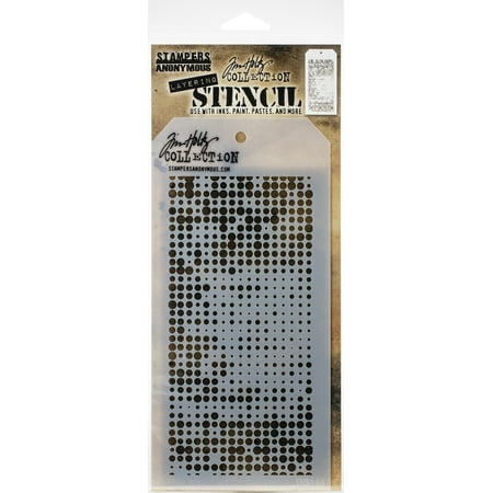 UPC: 0787790630913 | Tim Holtz Layered Stencil 4.125 X8.5 -Halftone -Layered