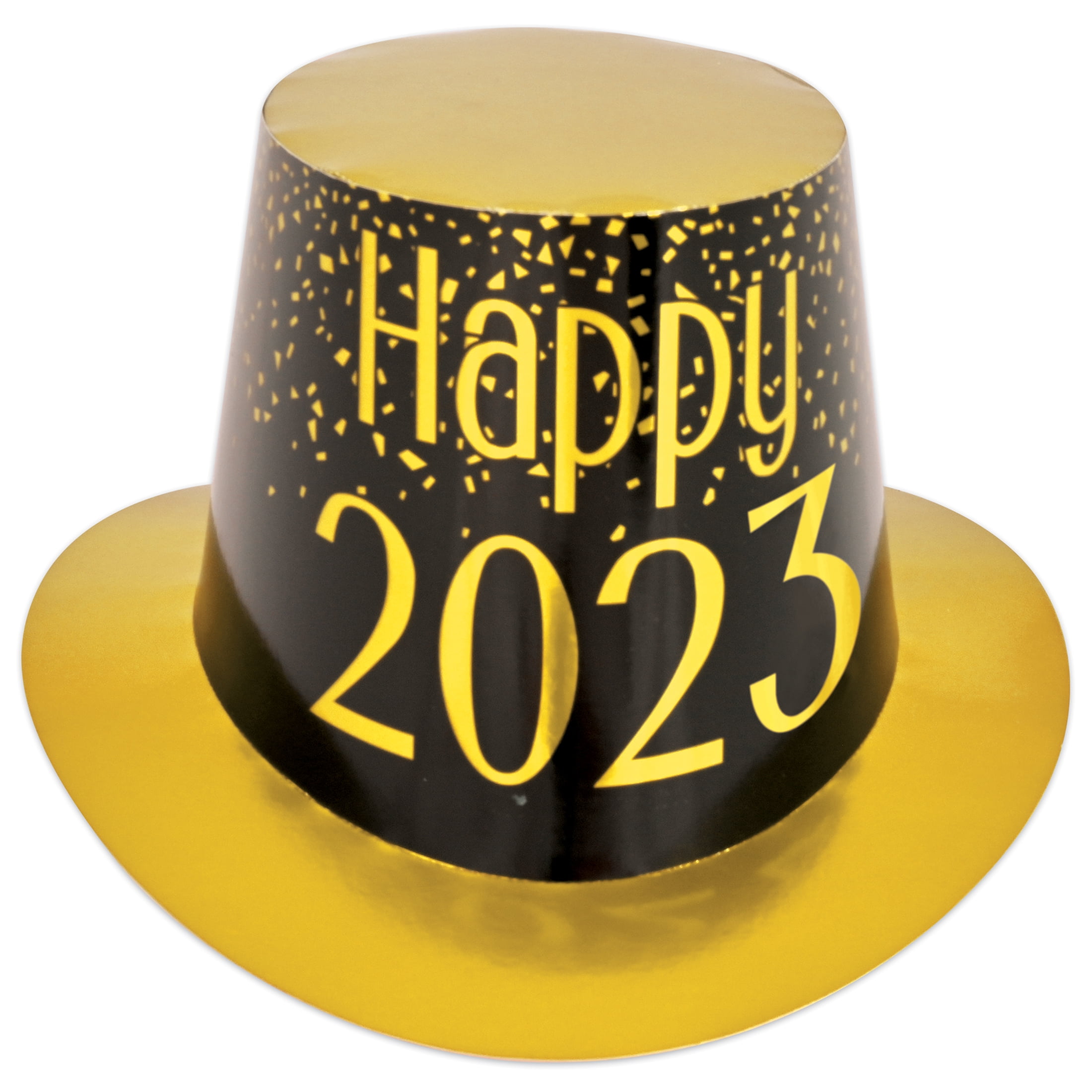 Beistle New Year's Eve Black and Gold Paper Hi Hat