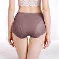 thumbnail image 5 of Bigersell Plus Size Period Underwear Clearance Womens Cotton Panties Boy Shorts Panty Style P-1278 Cotton Plus Size Panties Thong Bikini Sets Ladies Briefs Mid Waist Women's Bikini Panties Coffee XL, 5 of 8