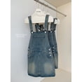 thumbnail image 4 of Denim Suspender Skirt for Women 2024 Summer New Korean Style Tight Waist Retro Washed Short Skirt Chic Hip Skirt, 4 of 5