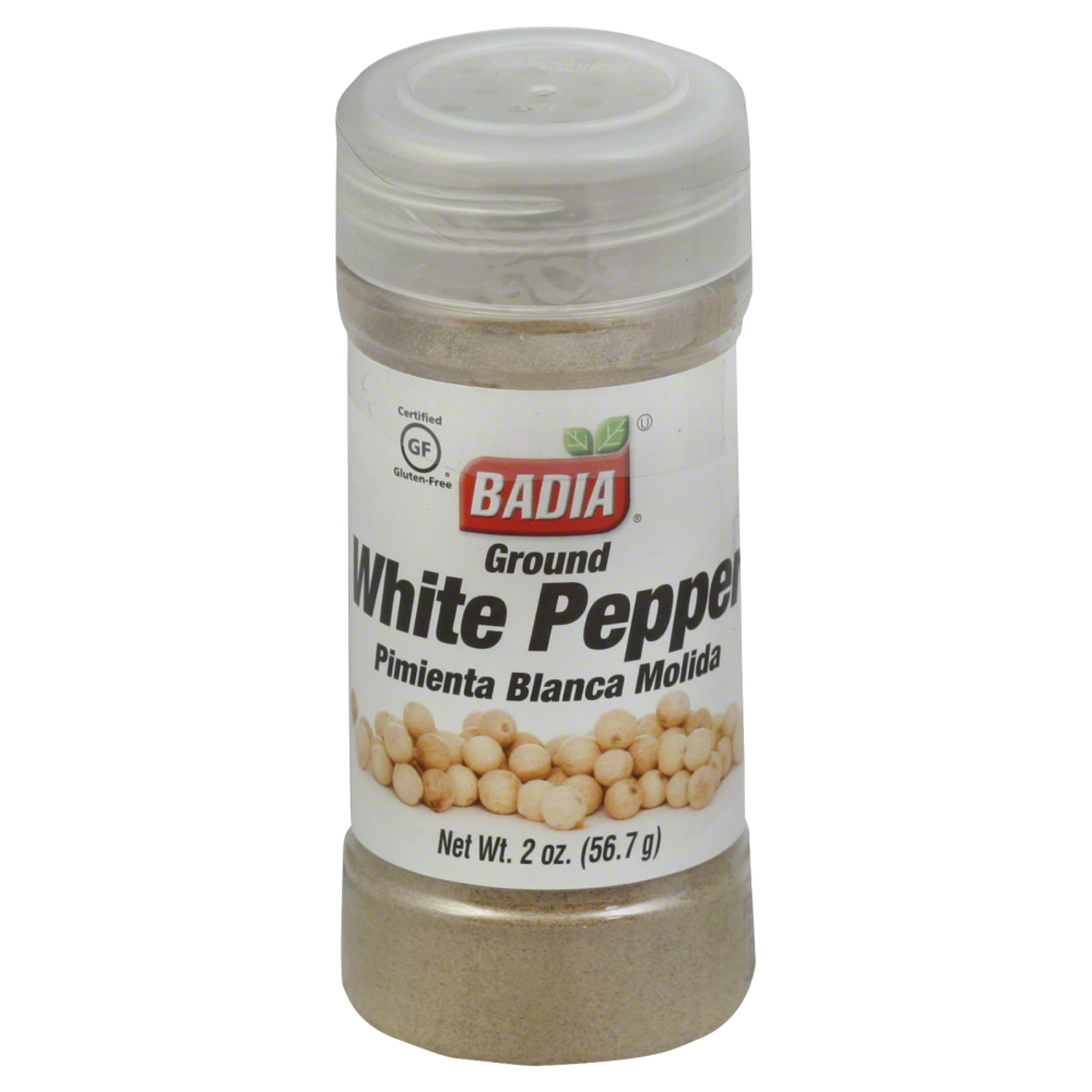 Pack of 8, Badia Ground White Pepper, 2 oz