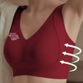 thumbnail image 3 of Guluxicc 4 Pack Wireless Bras for Women Seamless Push Up Bra No Underwire Comfort Everyday Bras, Red, 5XL, 3 of 8