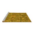 thumbnail image 2 of Ahgly Company Machine Washable Indoor Round Oriental Yellow Traditional Area Rugs, 3' Round, 2 of 4