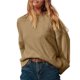 thumbnail image 3 of Suéter Informal de Punto Afelpado de Larga Extragrande para Mujer, Ropa de Otoño Color Camello L, 3 of 9