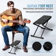 thumbnail image 3 of Minkissy Repose-Pieds Noir Réglable pour Guitariste avec Tabouret Repose-Pieds Pliant Antidérapant Portable, 3 of 6