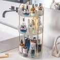 thumbnail image 1 of Organizador de maquillaje INVSSENE, giratorio 360°, 3 niveles, transparente, 1 of 6