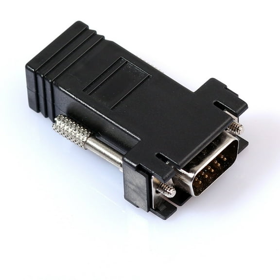 QDJZ VGA Extender Male to LAN CAT5 CAT6 RJ45 Female Network Cable Adapter Kit