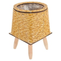 HOOWIFFY Flower Pot Flower Planter Basket Wood 1Pcs