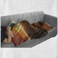 thumbnail image 6 of Desert Soft Flannel Fleece Blanket, Dramatic Sunset Scenery at Sahara Dunes Arid Landscape Morrocco Summer Nature Photo, Cozy Plush for Indoor and Outdoor Use, 50" x 70", Multicolor, by Ambesonne, 6 of 6