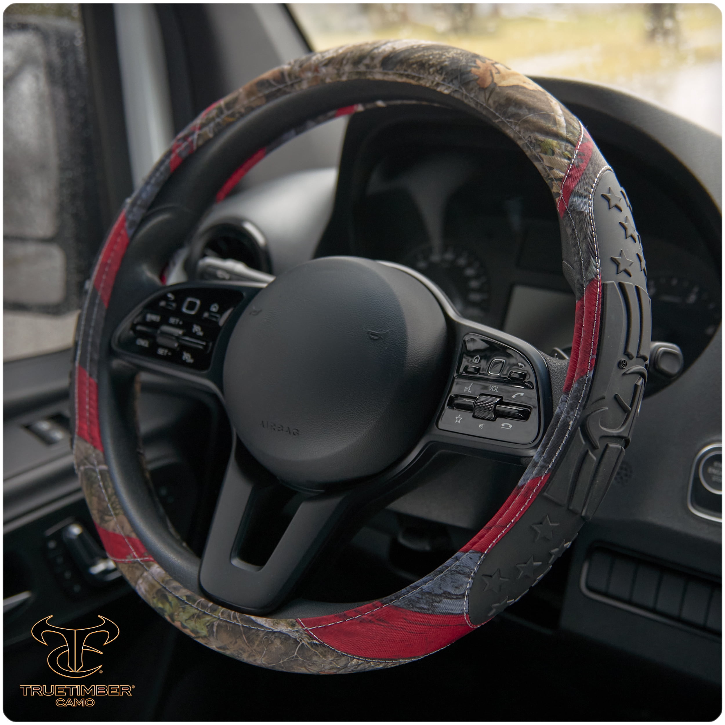 True Timber Americana Steering Wheel Cover for Trucks, 35005PWDI, 0.86 lbs