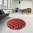 thumbnail image 3 of Ahgly Company Indoor Square Patterned Tomato Sauce Red Area Rugs, 3' Square, 3 of 6