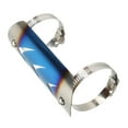 thumbnail image 4 of Exhaust Heat Shield Cover, Stainless Steel Exhaust Pipe Cover Protector Impact Resistance  For Motorcycle Bluing, 4 of 8