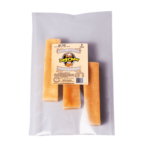 Tibetan Dog Chew Natural Yak Cheese Sticks for Large Dogs, 3 Pack