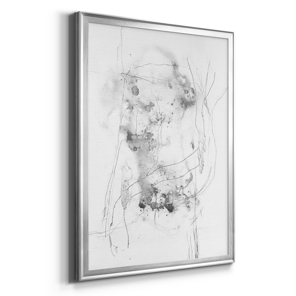 Graphite Abstract IV Premium Framed Print, in Gold, Black, or Silver - Ready to Hang
