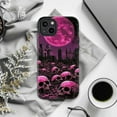 thumbnail image 6 of Gothic Skull Phone Case with Pink Moon, Horror Graveyard Aesthetic Protective Cover, Spooky Halloween Creepy Goth Case for iPhone 16 15 14 13 12 11 Pro Max Mini Plus, 6 of 6