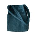 thumbnail image 1 of Bolso de pana para mujer, bolso de hombro simple de moda informal de gran capacidad Eccomum Azul, 1 of 7