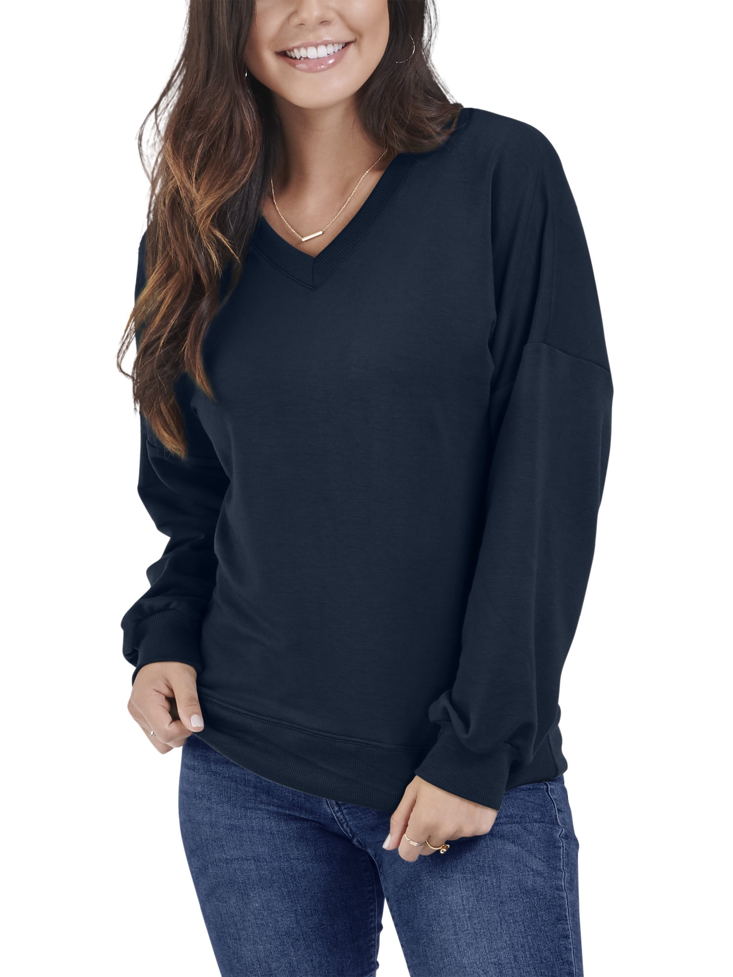 Seek No Further Seek No Further Women's Long Sleeve VNeck Fleece