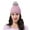Light Pink, variant on Knit Beanie Hat for Women and Men, Faux Fuzzy Pom Pom Winter Ski Skullies Cap, Light Pink