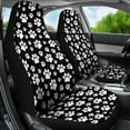 Black and White Dog Paws Car Seat Covers Universal Fit Seat