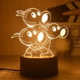 thumbnail image 1 of Luz nocturna LED 3D Plants vs Zombies Threepeaters que cambia de color, 1 of 1