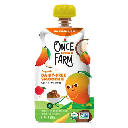 Once Upon a Farm Coco for Mangoes Organic Dairy-Free Smoothie, 4 oz Pouch