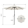 thumbnail image 5 of COBANA 9ft Patio Umbrella with Base Included, Outdoor Market Table Umbrella with Crank Tilt and Umbrella Stand Weights, Cream White, 5 of 7