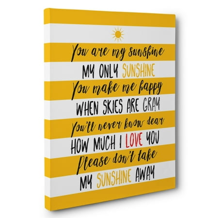 You Are My Sunshine Quote Canvas Wall Art Home Decor Walmart Com