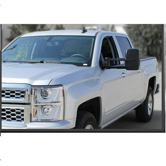 Spec D Tuning  Black Power Towing Mirrors with Heated Function for 2014-2018 Chevy 1500 Silverado