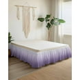 thumbnail image 2 of Purple Gradient Bed Skirt Queen Size 18" Drop Ruffled Wrap Around Bed Skirts Adjustable Elastic Bedskirt Dust Ruffle for Queen Size Bed, 2 of 7