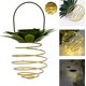 thumbnail image 3 of Paquete de 4 luces colgantes en espiral solares, farolillos de arte de hierro, lámpara colgante LED impermeable para jardín, patio, camino, decoraciones para árboles de patio (paquete de 4 24 LED). Afortunado Sencillez, 3 of 5